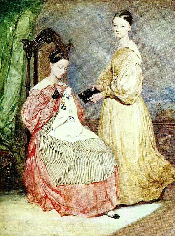 John White Alexander florence nightingale and her sister parthenope. c Germany oil painting art